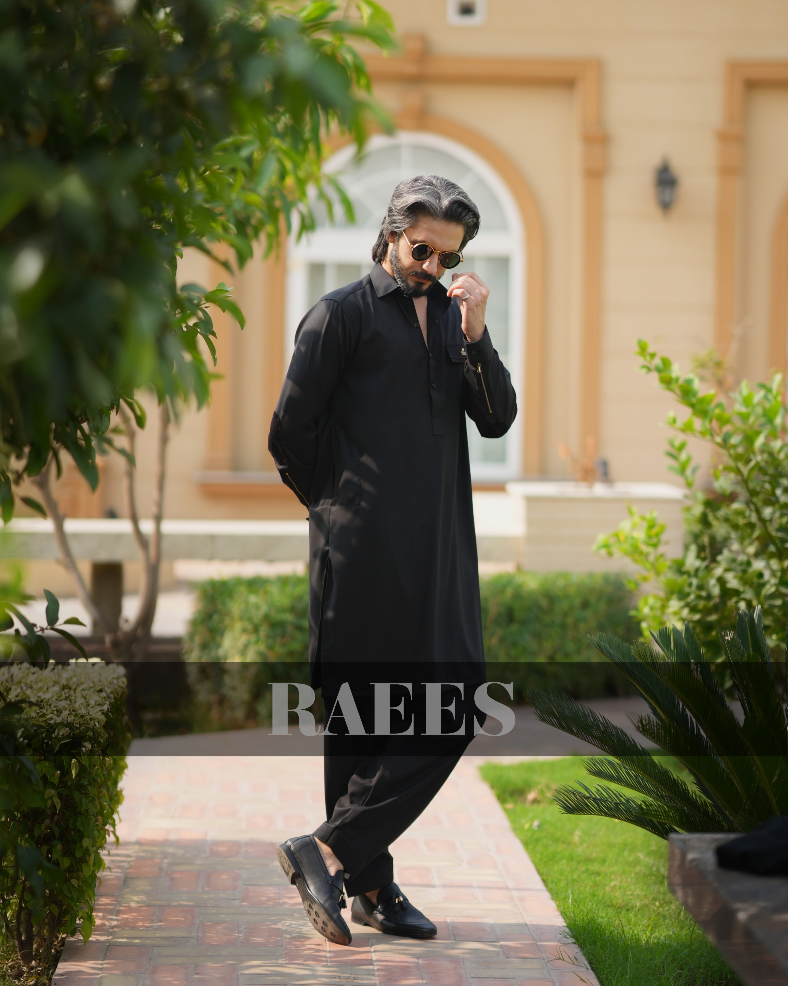 Black Ember Kameez Shalwar
