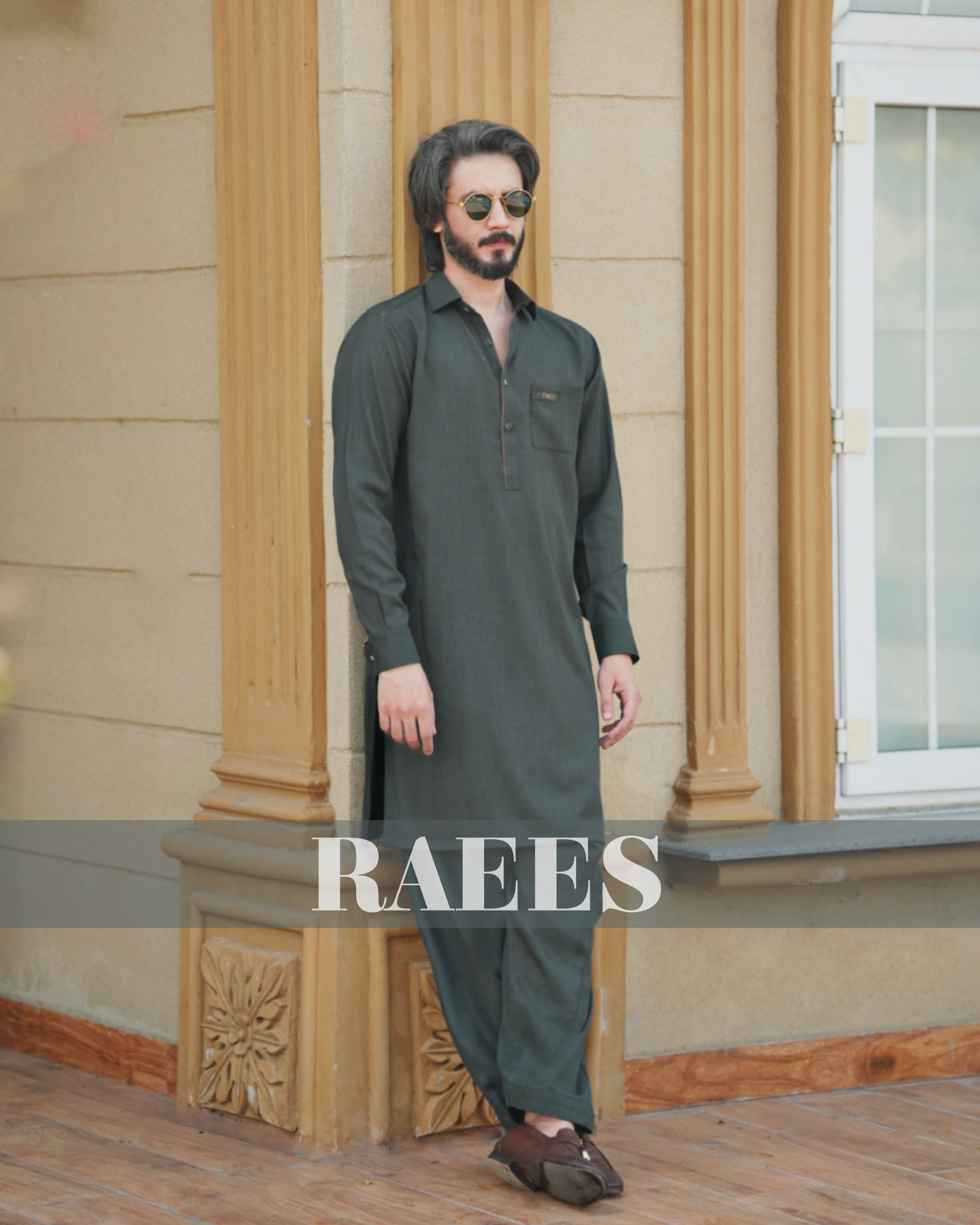 Hunter Green Kameez Shalwar