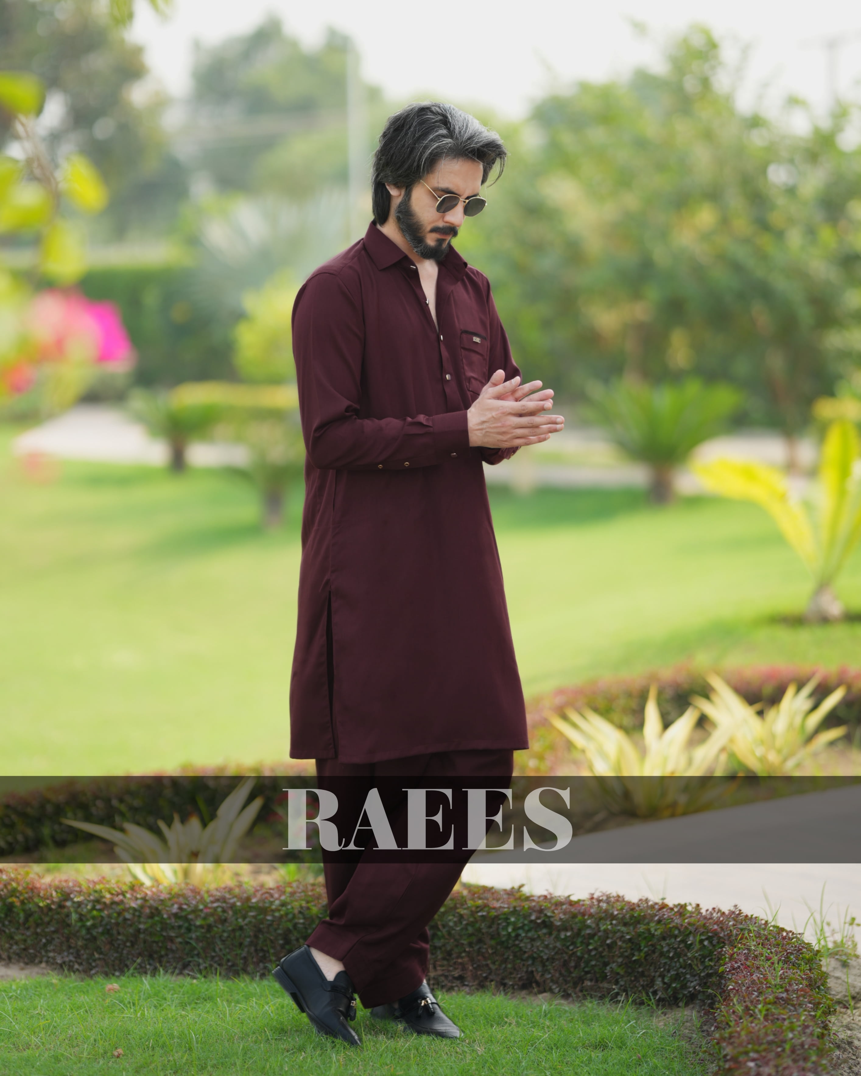 Royal Maroon Kameez Shalwar