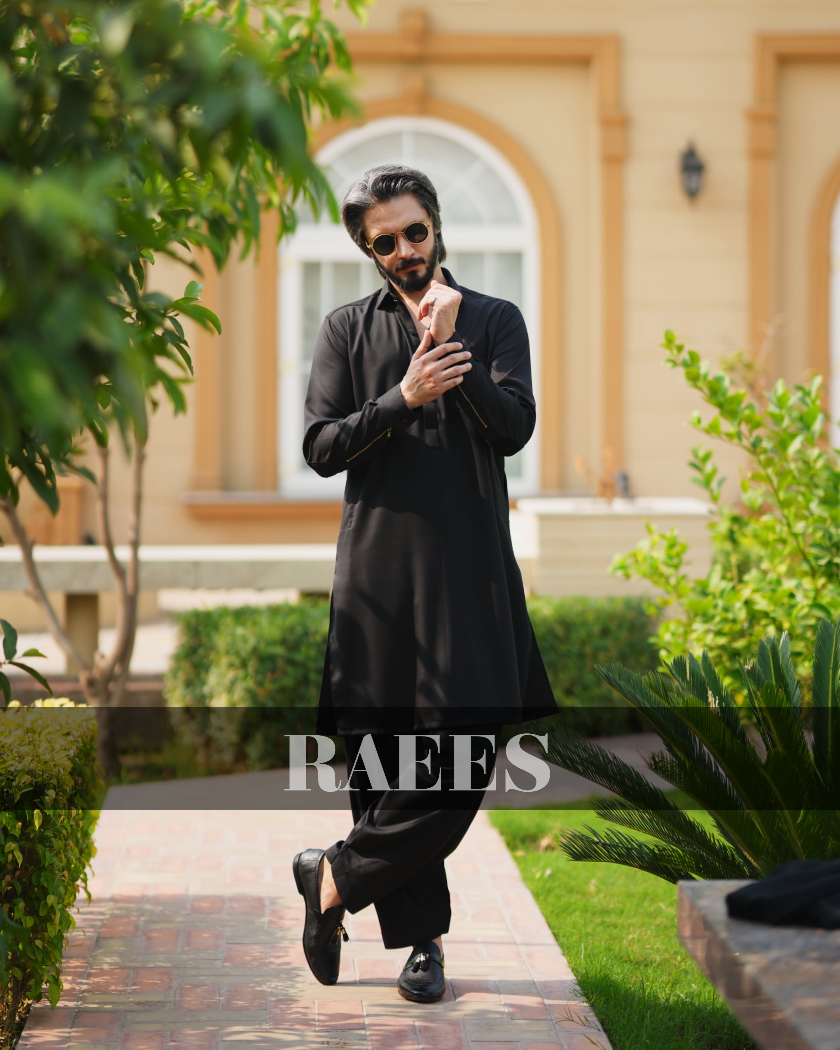Black Ember Kameez Shalwar