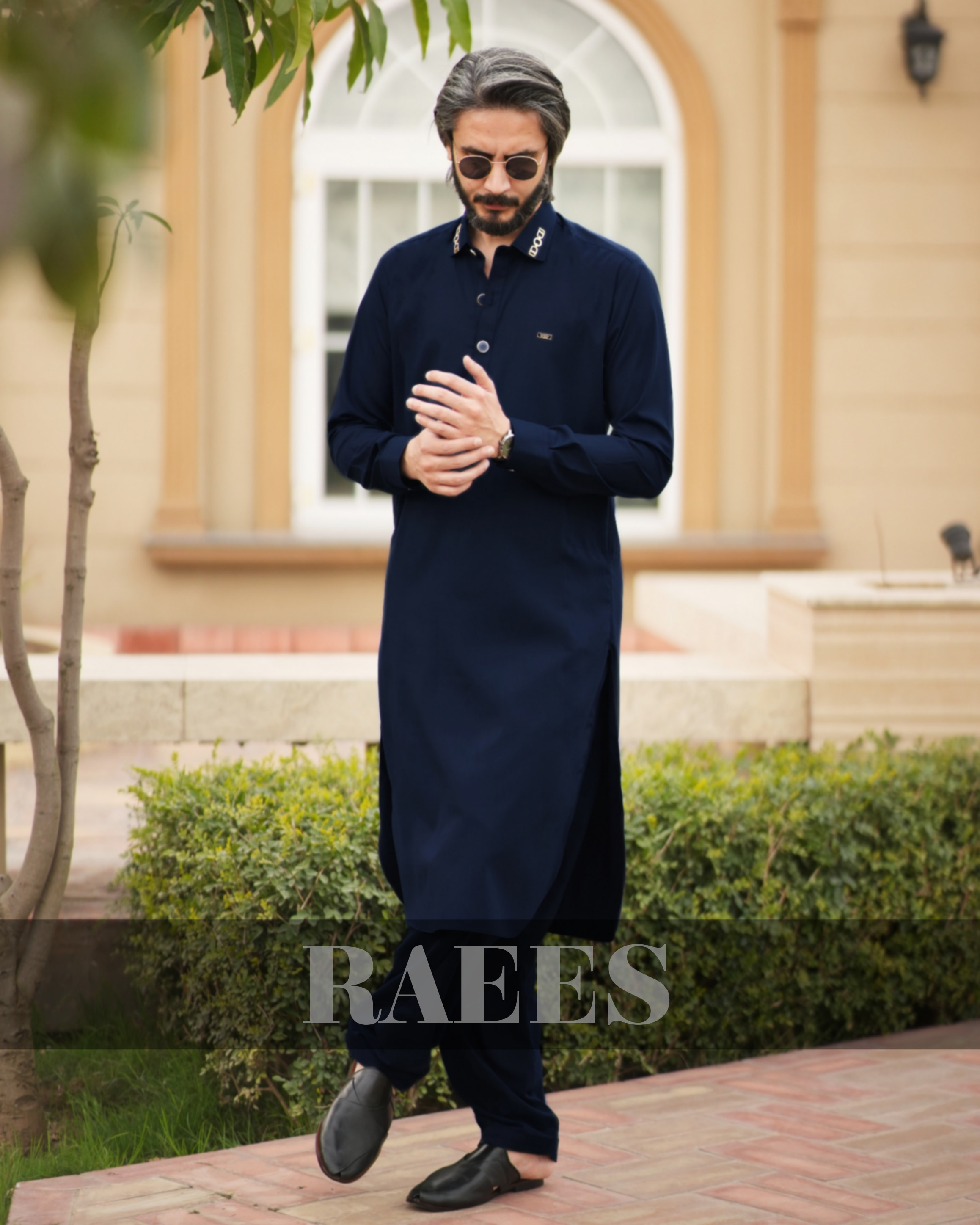 Anchor Blue Kameez Shalwar
