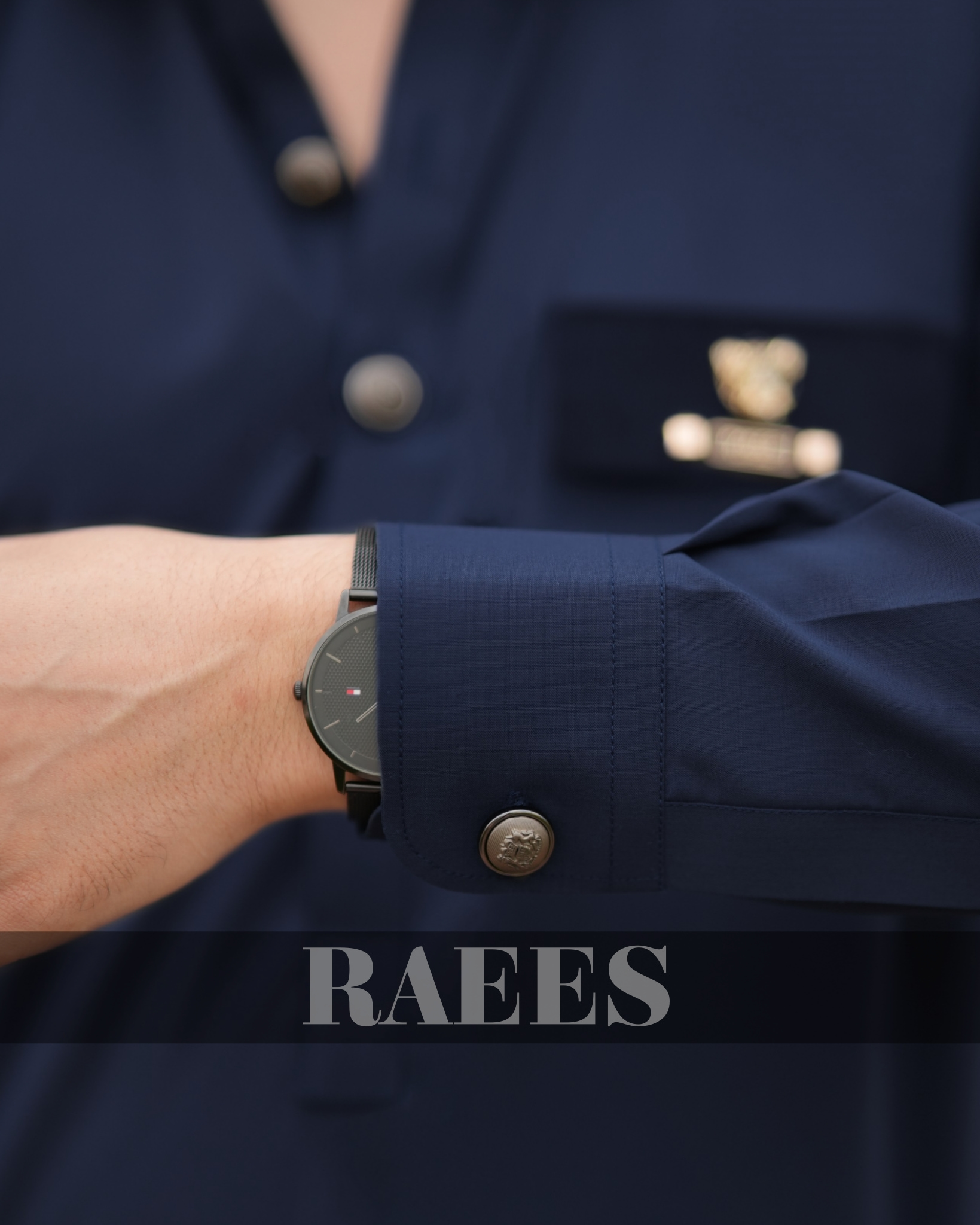 Raees Blueline Kameez Shalwar