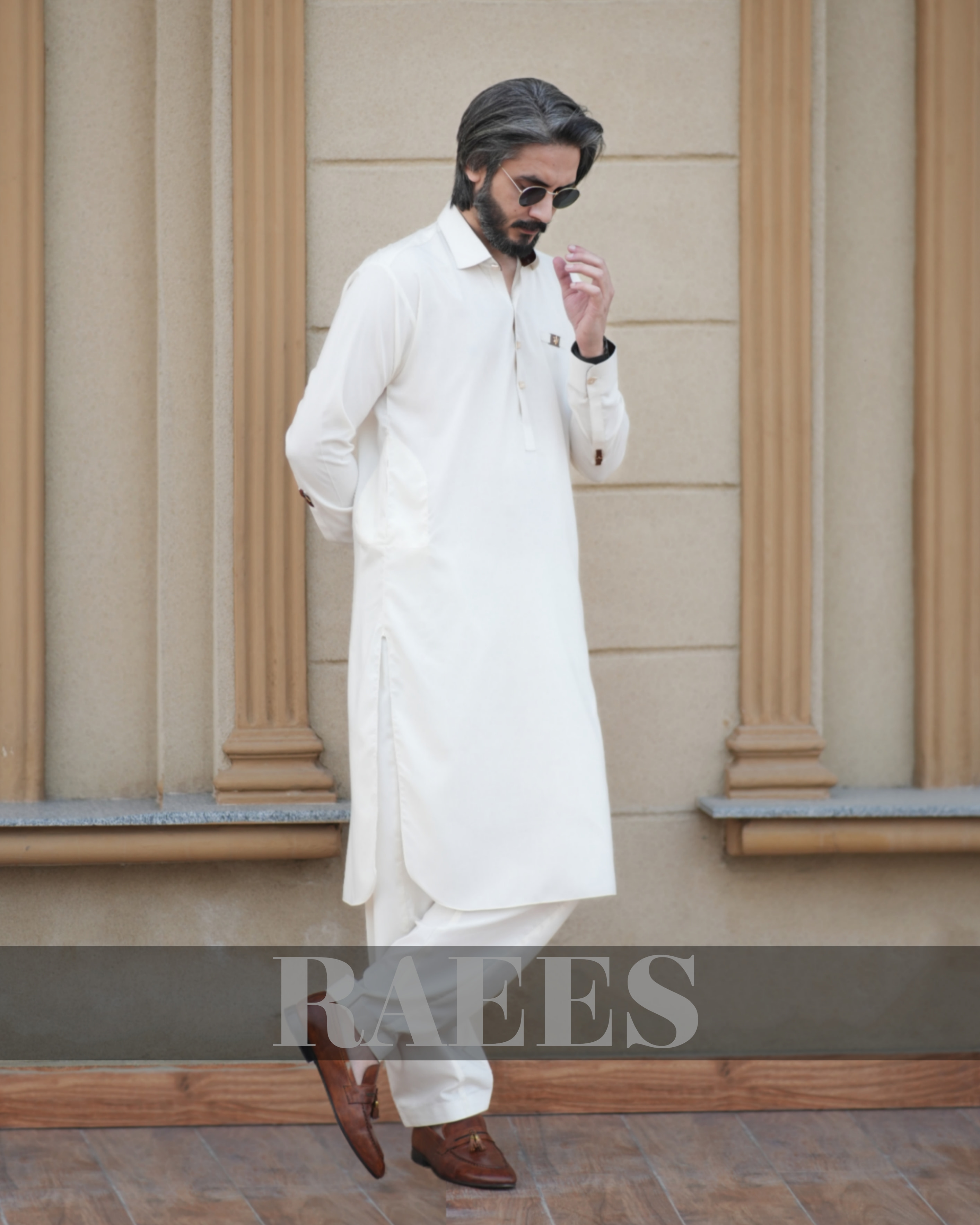 Cream Kameez Shalwar
